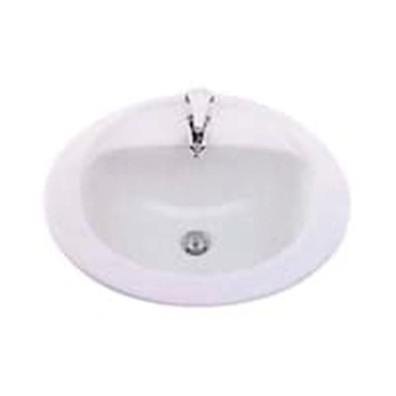 TOTO - WASTAFEL TANAM TOTO L521V3 PUTIH BODY ONLY/Self Rimming Lavatory 1 Tap Holes