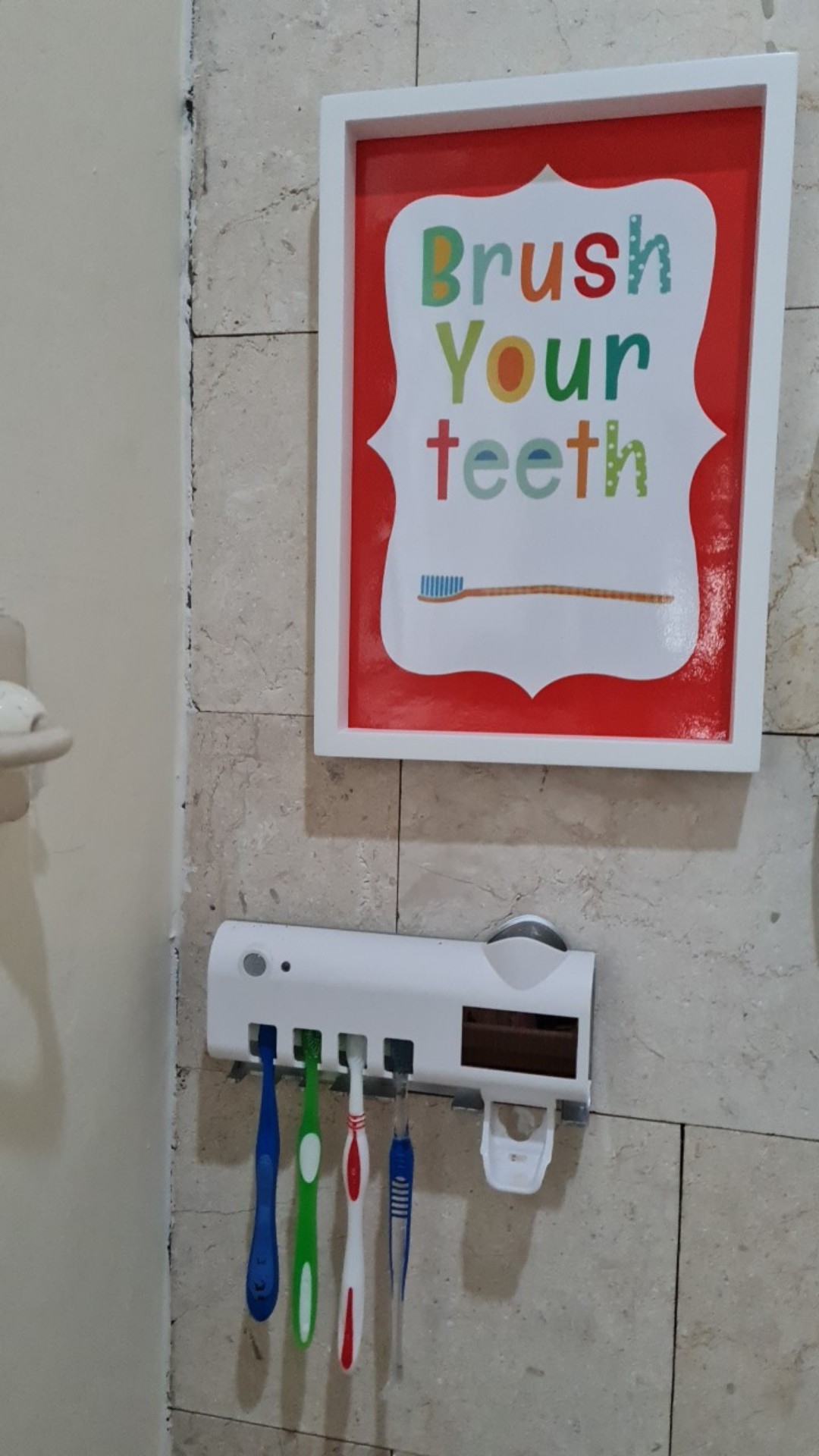 Wooden Poster Bathroom Quote Brush, Wash, Flush, Hang Uk 20x30