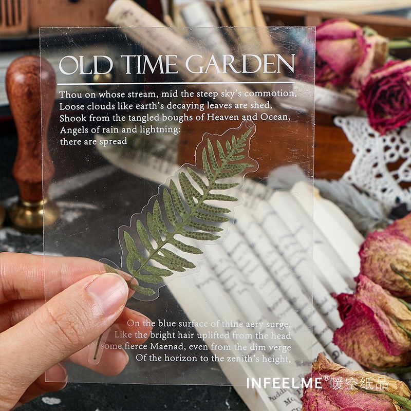 40 Pcs / set Stiker Kertas Motif Tanaman Gaya Retro Untuk Dekorasi