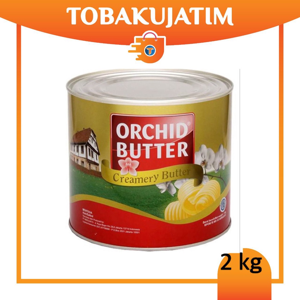 

mentega ORCHID CREAMERY BUTTER 2kg KALENG ORI