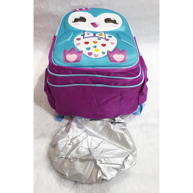 FREE RAIN COVER - TAS RANSEL ANAK SEKOLAH PEREMPUAN SD 16inch GAMBAR KARTUN KUDA PONY PIRANG CETAR BURUNG PIQUIN OWL 3RESLETING 3D TIMBUL IMPORT ( Cetar Kuda Terbang sugar Balon Kupu Sweet 16&quot; )