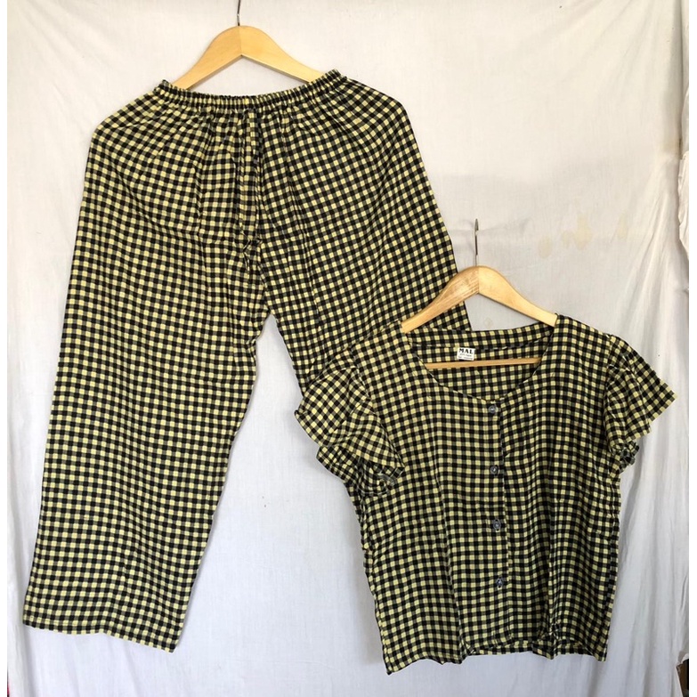 TERMURAH DI SHOPEE! SET CACA BUSUI-Hitam kuning kotak