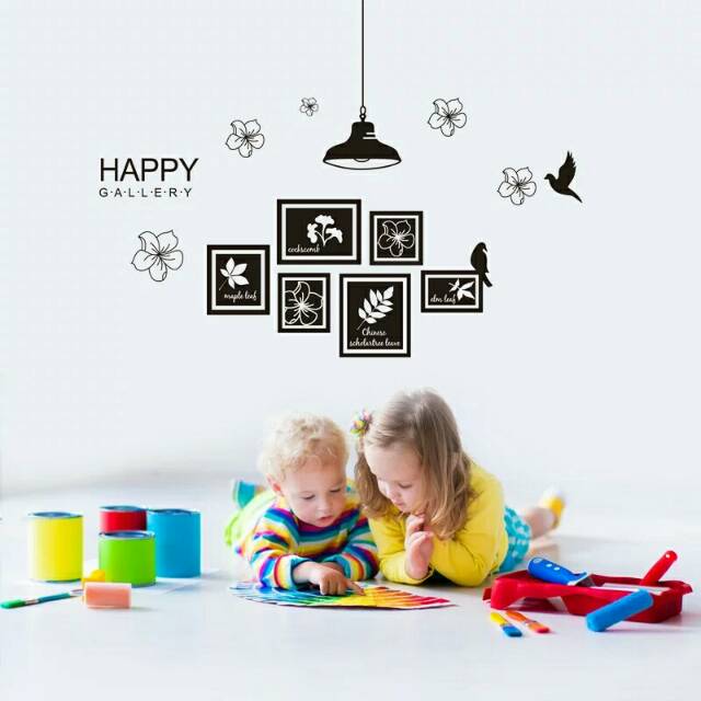 RELIZA WALL STICKER / STIKER DINDING FRAME BINGKAI FOTO HITAM LAMPU DAPUR KITCHEN JM7193