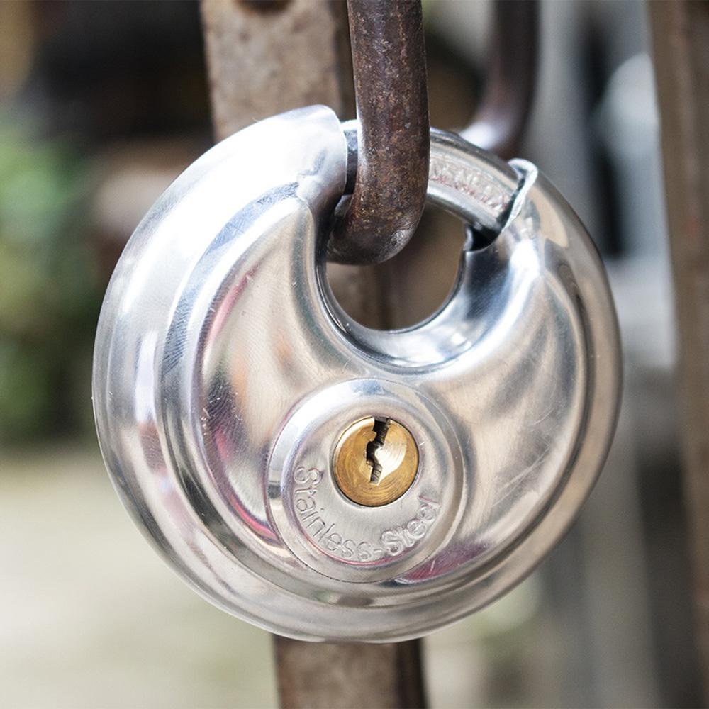 [Elegan] Discus Padlock Stainless Steel Duarable Jendela Lemari Gerbang Kotak Hardware