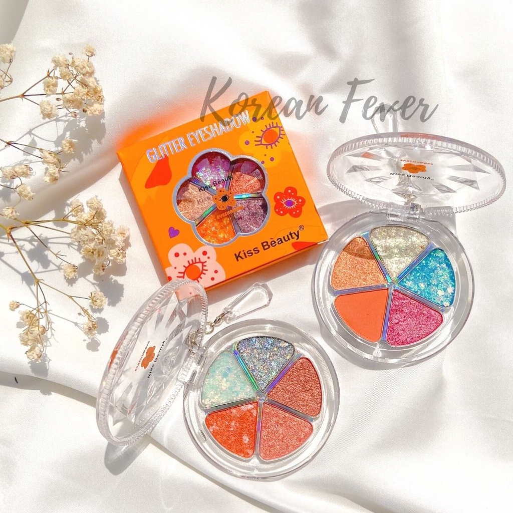 Kiss beauty - GLITTER Eyeshadow 5 color Eyeshadow With Glitter 87135