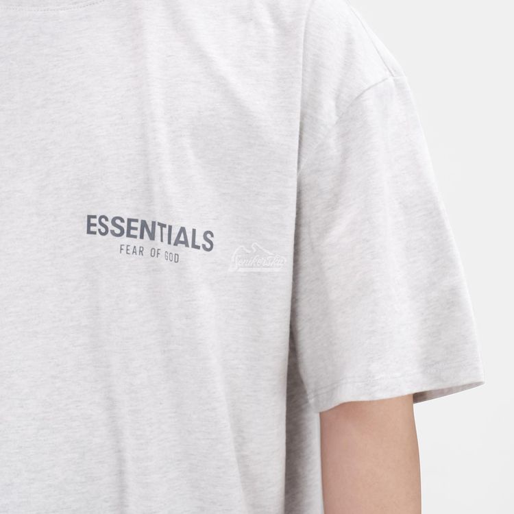 Essentials FOG Core Heather Light Oatmeal Tee SS22