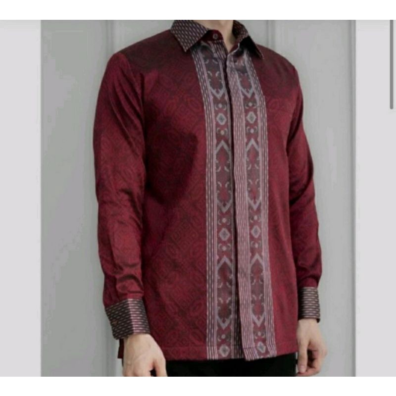 Kemeja tenun baron kemeja pria (pakai furing)