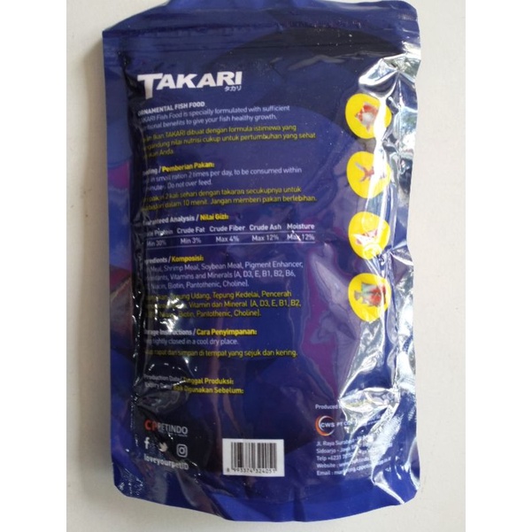 TAKARI FLOATING ORNAMENTAL FISH FOOD 100 Gram/250 Gram/500 Gram