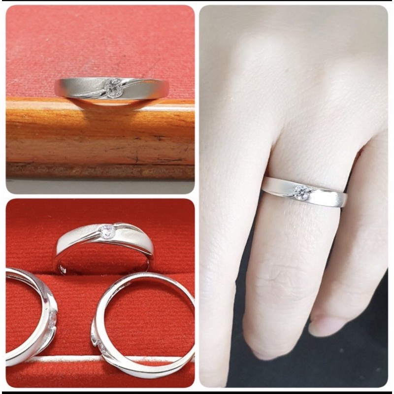 Cincin perak 925 lapis emas putih cincin cewek perak 925 cincin wanita perak 925 lapis emas putih