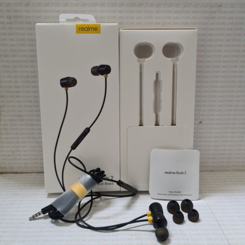 Headset Handsfree Earphone Realme Buds 2 RMA155 Jack 3.5 Mm Original