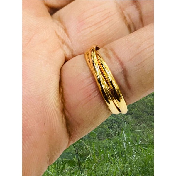 cincin wanita lapis emas//cincin//perhiasan//replika emas
