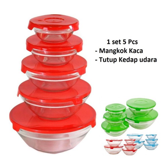 Bowl set impor - mangkok set kaca - kimglass