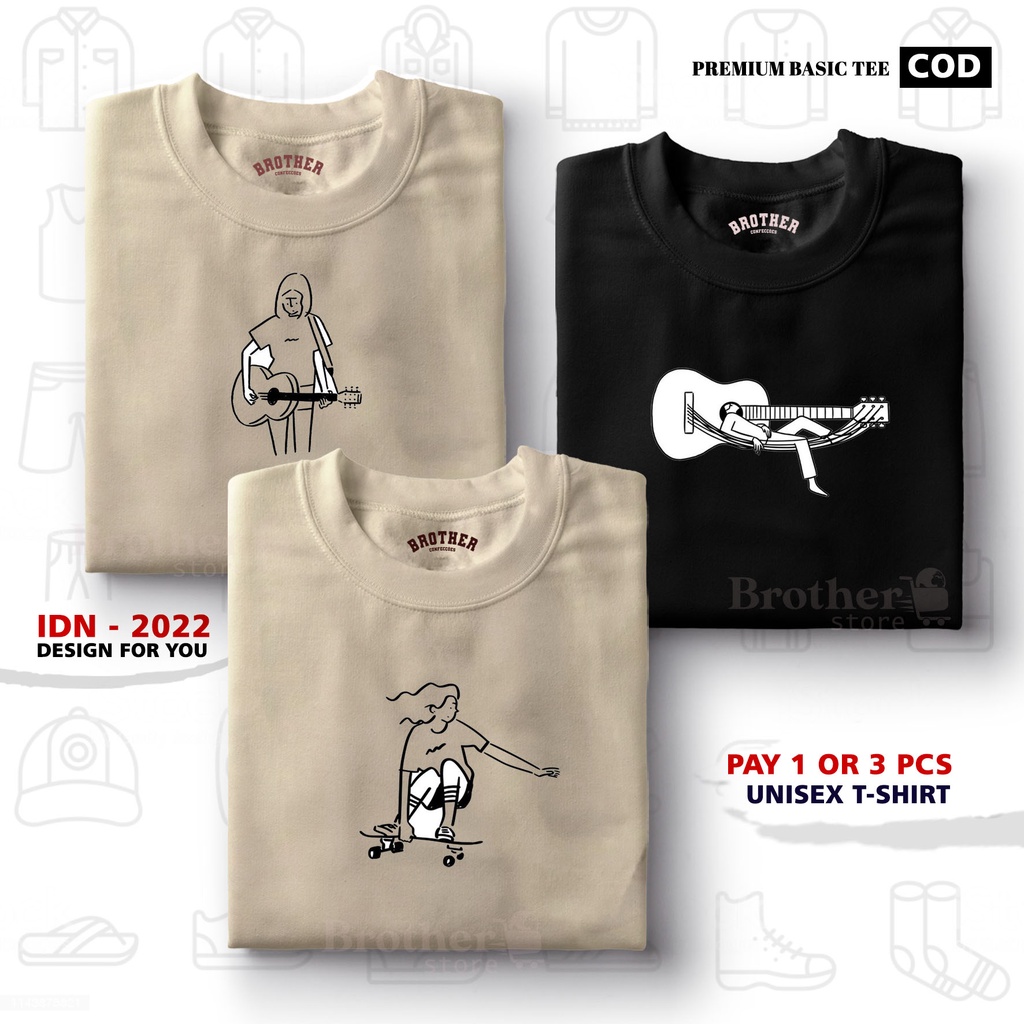 BUY 1 OR 3 PCS ( PROMO COD ) BROTHER STORE / Kaos Distro100% Catoon Combed 24 / ArticelDGGTS