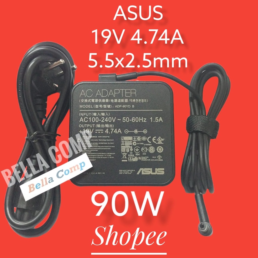 AC Adapter Charger Casan  Laptop Asus X550Z X550DP X550D K45VD X450JB K55A K53S K55VD A43S k42J K43SD A45V K45 K42F U56 U56E U56J U56JC A73 A73E A73E-XE1 A73SV-TY125V 19V 4.74A Original