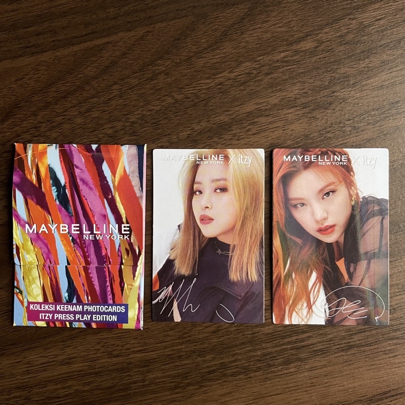 [READY STOCK] Pc Itzy x Maybelline press play event limited (ryujin, yeji, chaeryeong, lia, yuna)