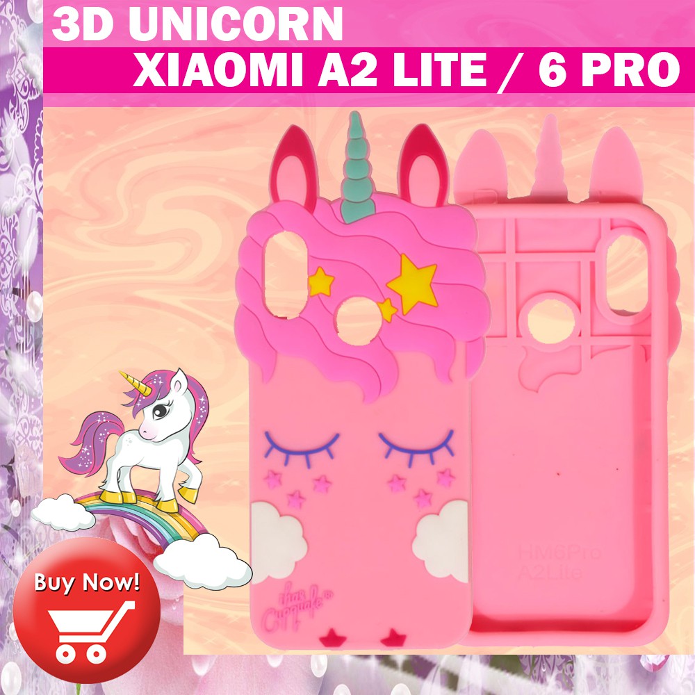 3D Cartoon Unicorn Case Xiaomi MI A2 Lite / 6 Pro Softcase 4D Xiaomi MI A2 Lite / 6 Pro Silikon Case