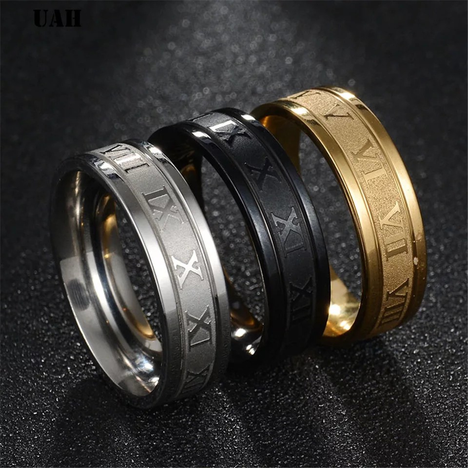 CINCIN ROMAWI TITANIUM STAINLESS STEEL / CINCIN PRIA WANITA ANAK / DUNIAGELANG.ID