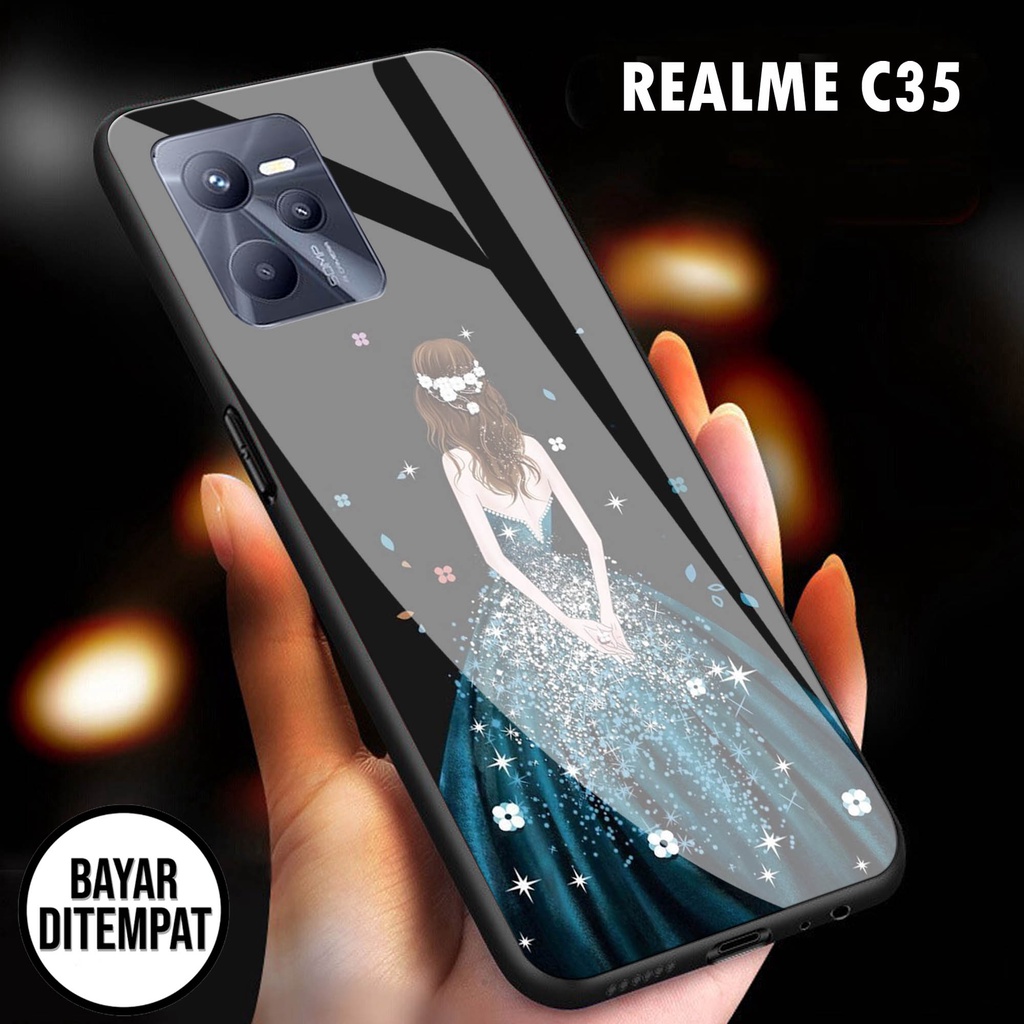 Softcase Glass [S07] REALME C35 - casing pelindung - REALME C35 - pelindung handphone - REALME C35