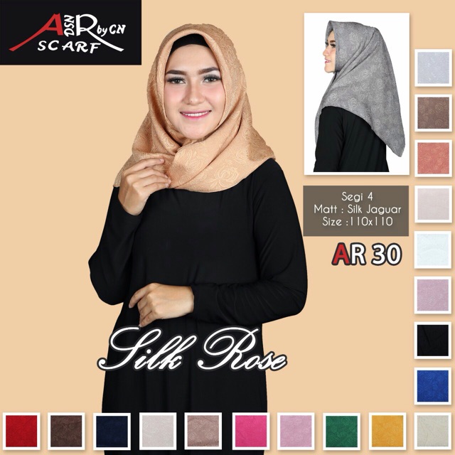 NEW GROSIR 10PCS Jilbab Hijab Segi empat Silk Jaguar PUSAT JILBAB RUBIAH SATIN JAGUAR JAWA MURAH