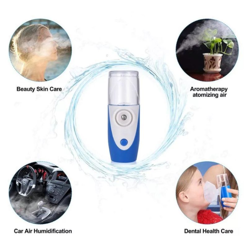 Inhaler Nebulizer Ultrasonic Portabel Alat Terapi Pernafasan Asma Mesin Uap Anak Dewasa Lansia