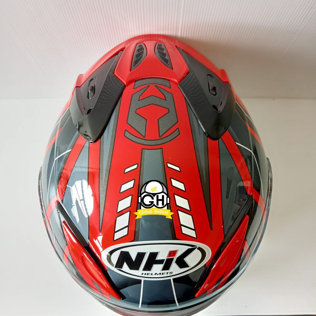 HELM NHK R6 PATROL RED SILVER NHK R-6 MOTIF PATROL RED SILVER