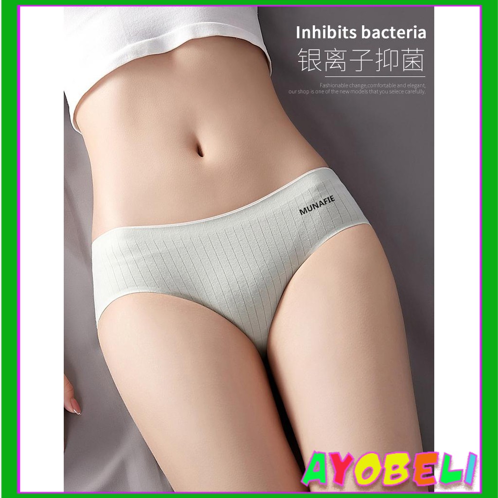 AYOBELIMunafie Celana Dalam Wanita Cotton Mulus Seamless Underwear Seksi CD Import Murah