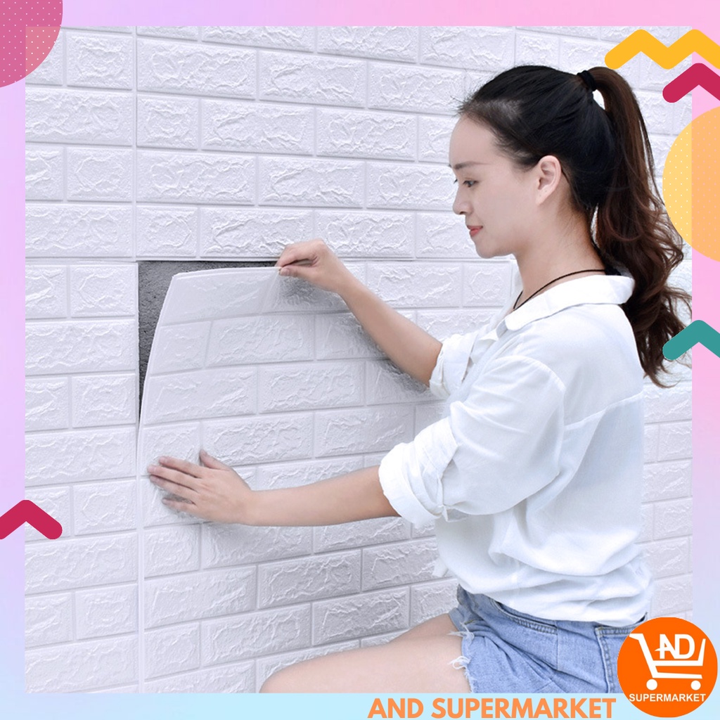 AND / COD / WALLPAPER 3D FOAM BRICKFOAM BATA WALLSTICKER HIASAN DINDING DEKORASI DIY  WP 01