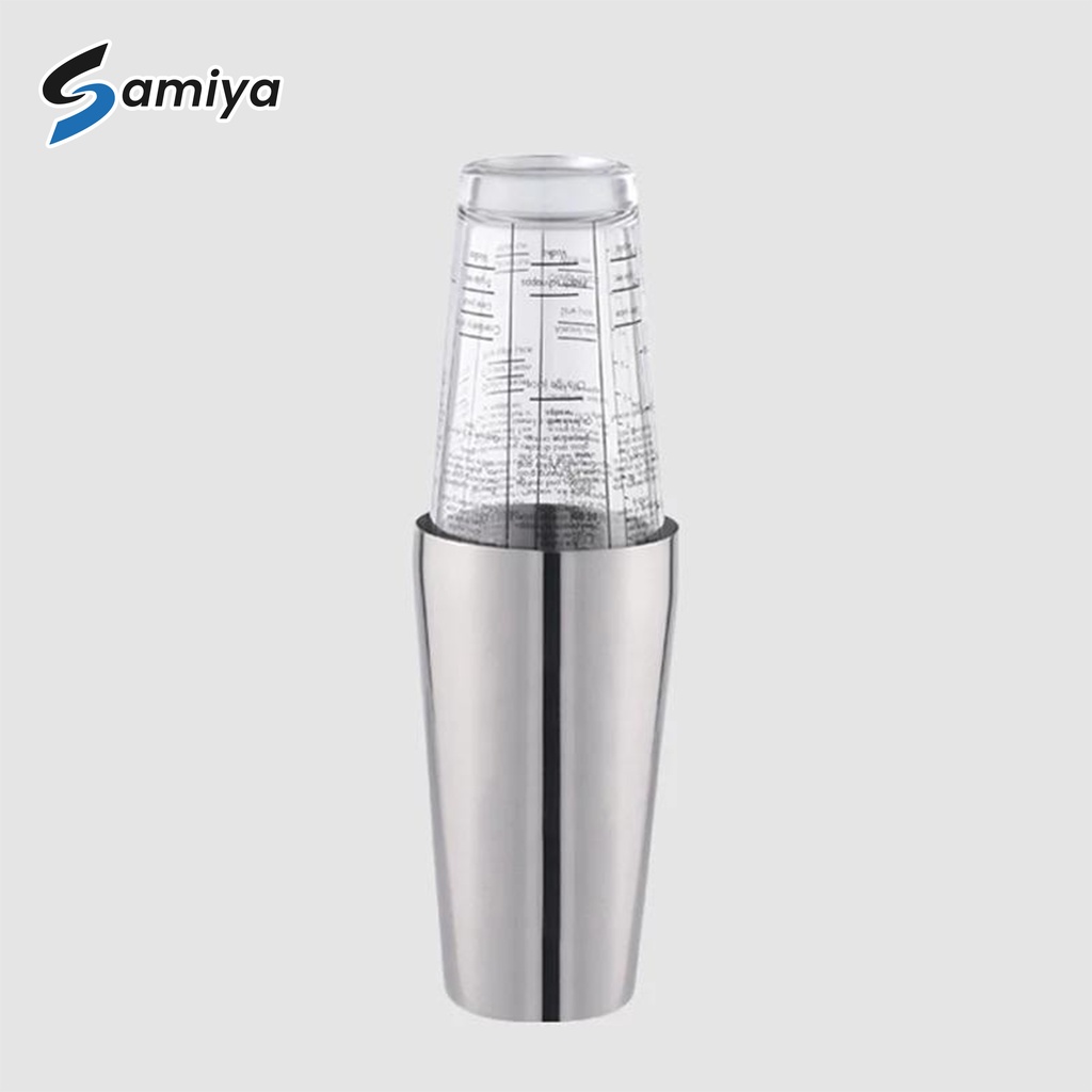 boston shaker glass cocktail recipe 400/750ml / pengocok minuman bar resto / barista bartender tools