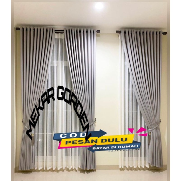 Gorden Blackout Polos Panjang 3 meter 2meter Jendela Rumah Minimalis Gorden Pintu Ruang Tamu Mewah