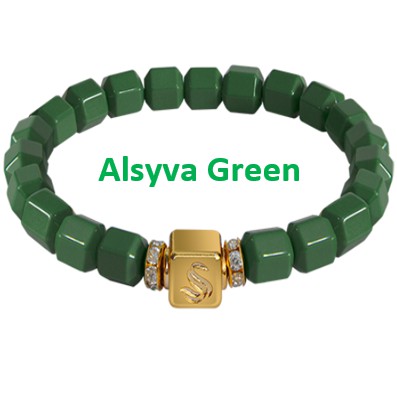 (COD) Alsyva - Gojeon Tourmaline Gelang - Kalung Kesehatan - Black - White - Green Jade Original