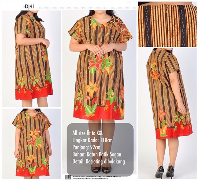 DRESS BATIK DJ41 - JUMBO