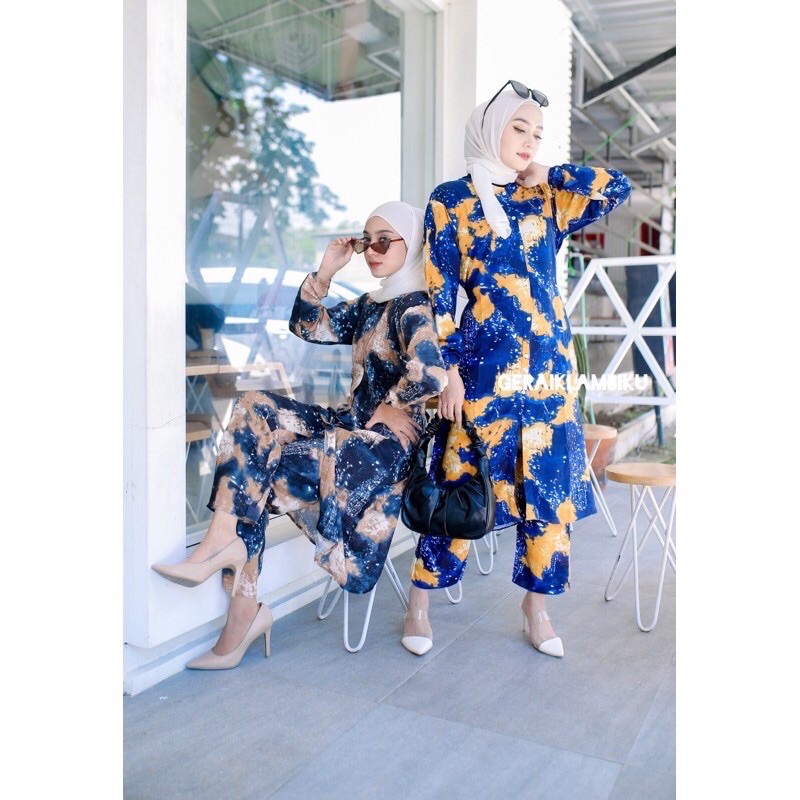 JUWITA SET TUNIK TIEDYE ONESET SHOBORI DAILY SET TIE DYE