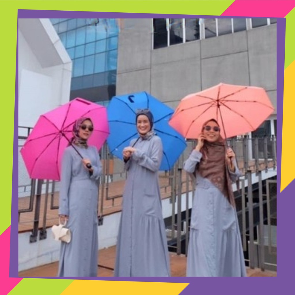 731 / Payung merk LOKO lipat 3 warna / Umbrella merk LOKO full colour