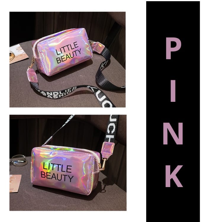TAS WANITA BS67 Tas Bahu / Selempang Ukuran Kecil Wanita Strap Lebar dengan Resleting little beauty ACC