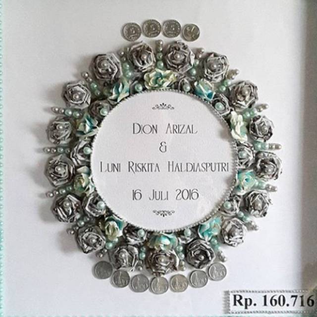 Mahar pernikahan / souvenir / figura mahar / mahar uang hias / bunga bouquet / buket uang kertas vk5