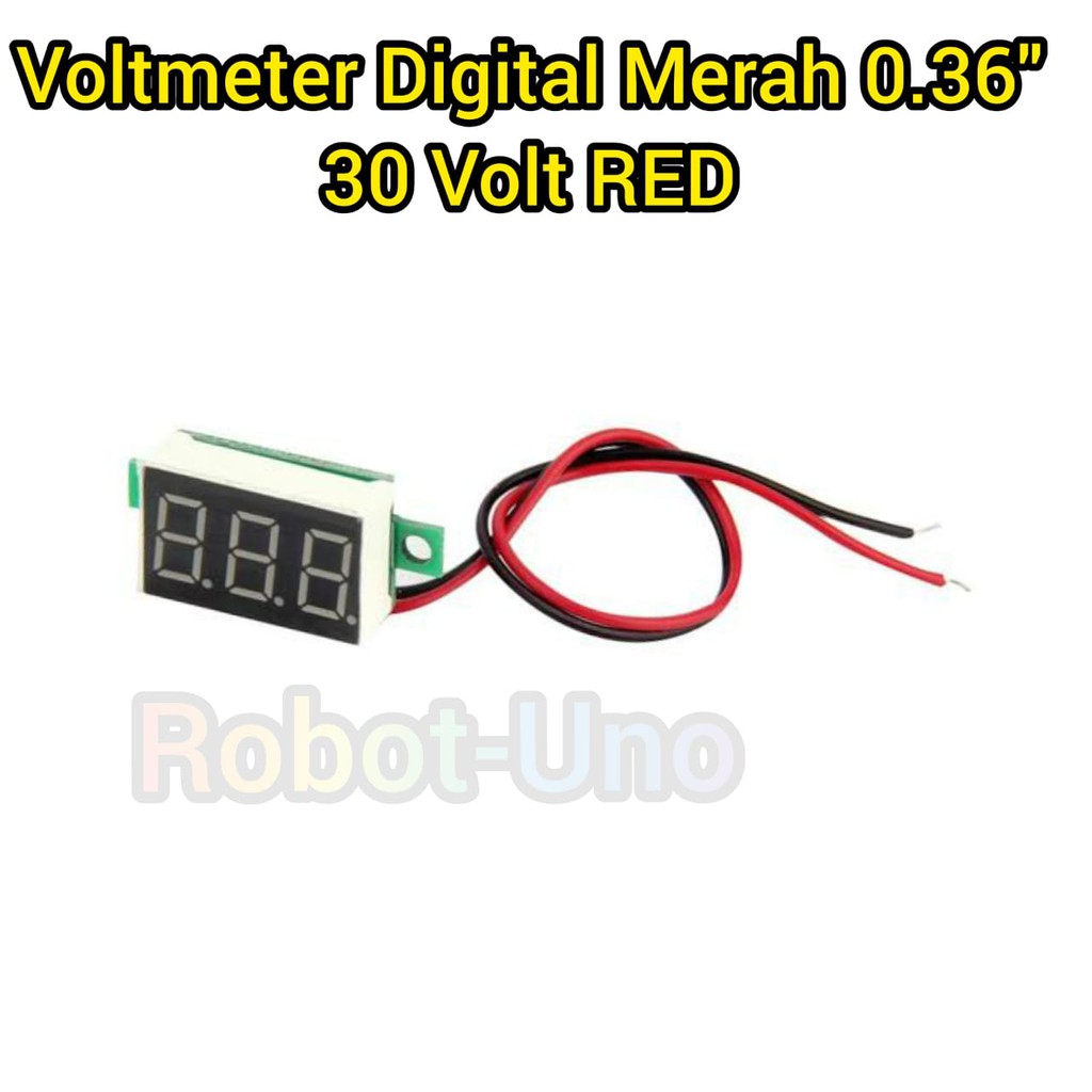 Voltmeter Digital Merah 0.36" inchi