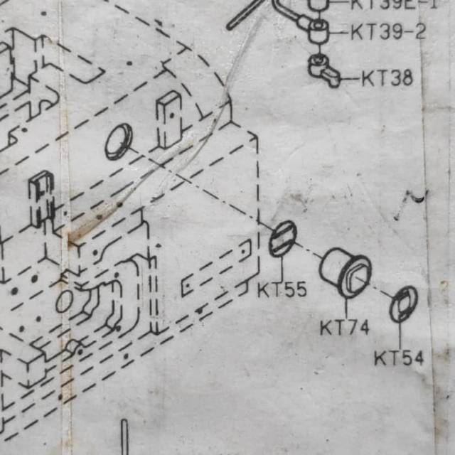 KT-74 - KT54 Asli Kaca Kontrol Minyak Mesin Jahit Obras Siruba 700F