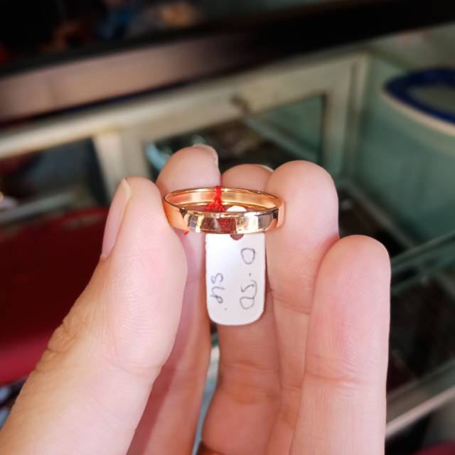 Cincin Polos Emas Asli Untuk Pria Atau Wanita Bagus Harga Murah Cincin Tunangan Cincin Kawin Nikah