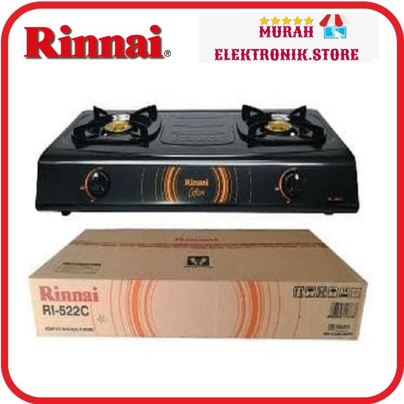 KOMPOR GAS RINNAI RI-522C / RI 522 C / RI522C [2 TUNGKU]