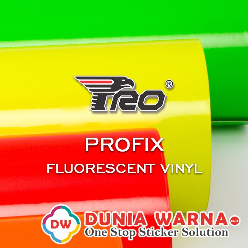 

Profix Fluorescent Vinyl Sticker Stabilo Stiker Skotlet Rossi Murah 45 cm x 9 m Roll