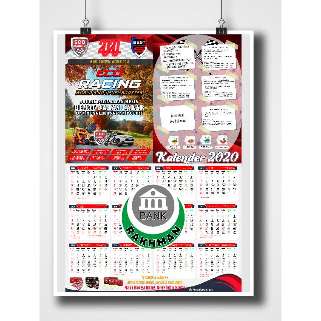 

BELI 1 GRATIS 5 | KALENDER 2020 | ECO RACING INDONESIA | A3+