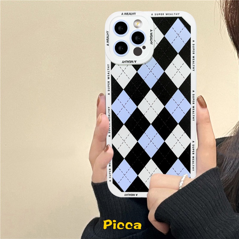 Ins Casing Pola Grid Berlian Untuk Samsung A04s A73 A03 Core M23 A13 A53 A03s A32 A12 A72 A52 A23 A33 A22 A50 A21s A11 A71 A10s A52s A51 A20s A30s A50s A10 A20 A30 A02 A02s A03