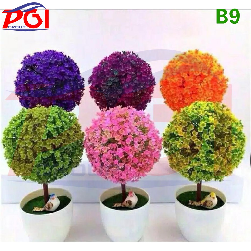 DC B ( B9 ) BUNGA BONSAI ORNAMEN BENTUK BULAT / TIDAK BISA MEMILIH