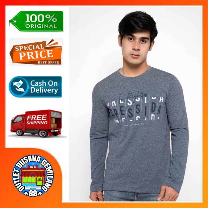 Cressida original Kaos cowo Kaos original CRESSIDA Kaos lengan panjang pria CRESSIDA MMBCL.AB010B ME