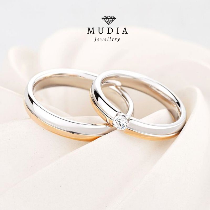 CINCIN NIKAH CINCIN COUPLE CINCIN EMAS DAN PALADIUM WEDDING RING