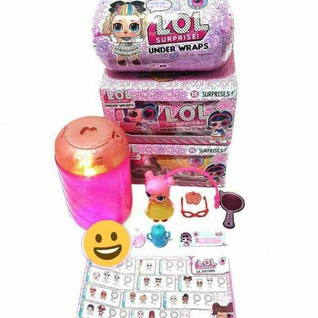 LOL surprise kapsul dgn Kode kunci + musik + lampu. Ukuran besar.