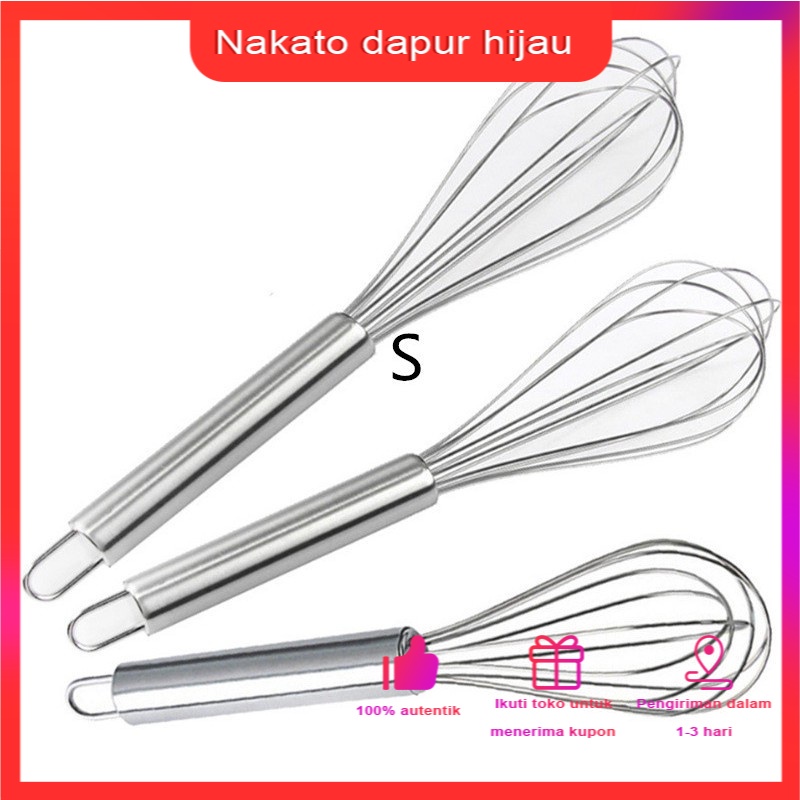 【Tempat Jakarta】 Hand Mixer Manual Pengocok Adonan Kocokan Telur Whisk