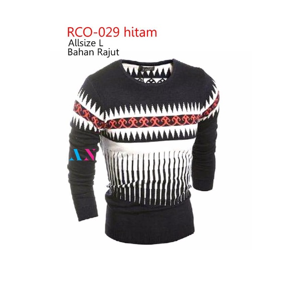 AA1 - Sweater Rajut Pria Knit Tribal