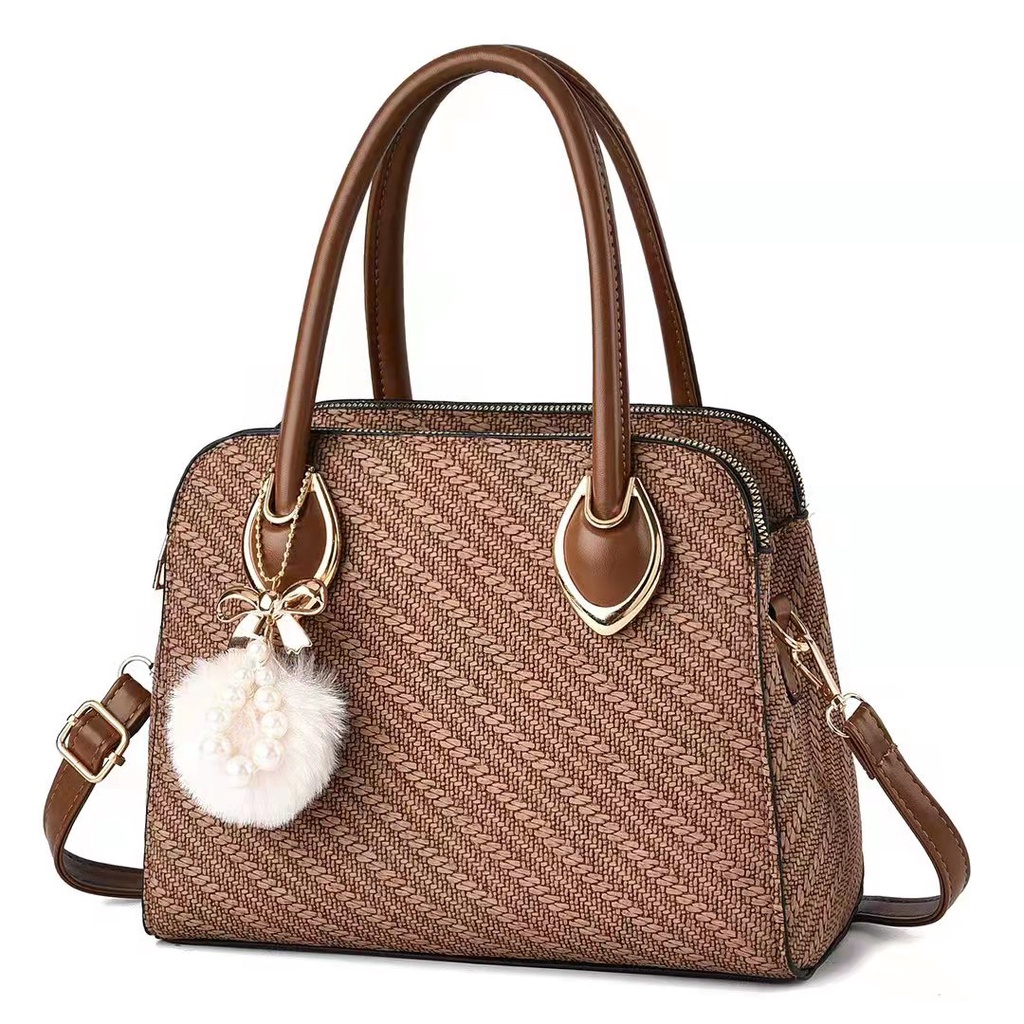 TASHAPPY BQ3524 Tas HANDBAG Wanita Stylish Kekinian Free pom-pom Ada Talpan model korea supplier tas import