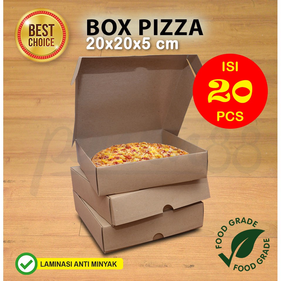 

Kotak Box Dus Pizza - 20x20x5 cm - (20 Pcs )